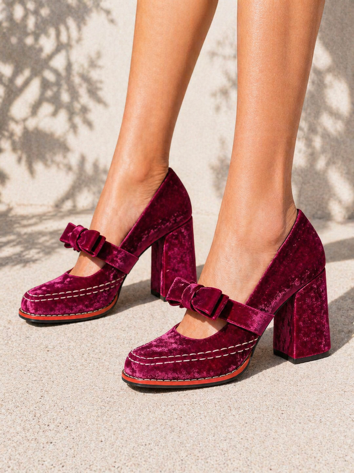 Women’s Mary Jane Heels with Bow