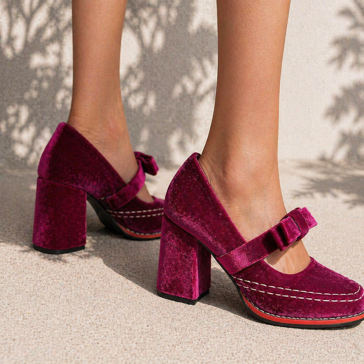Women’s Mary Jane Heels with Bow