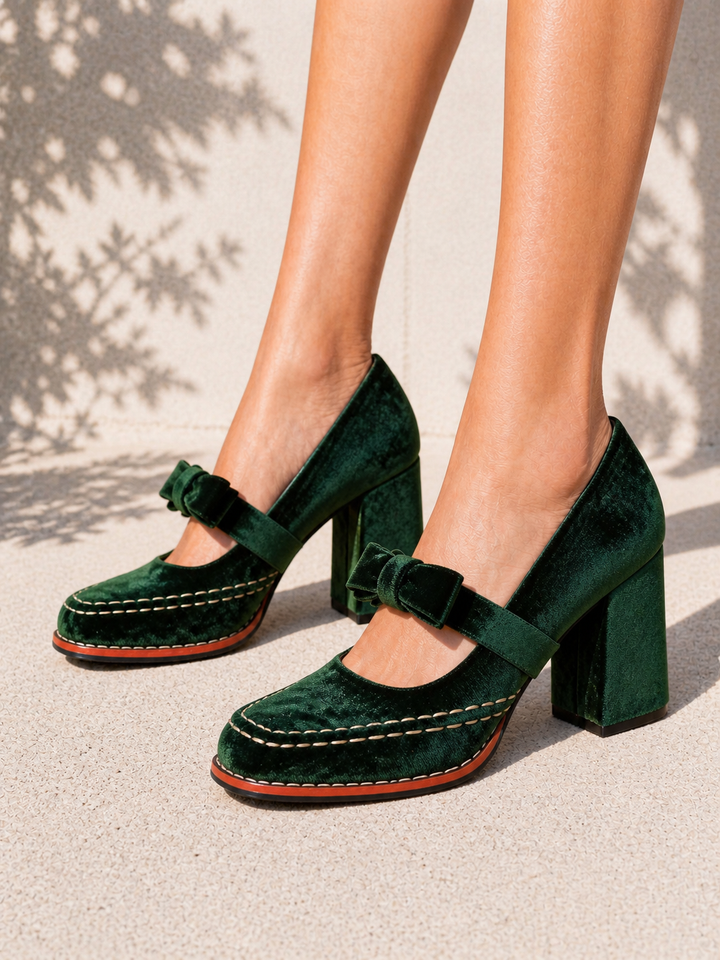 Women’s Mary Jane Heels with Bow