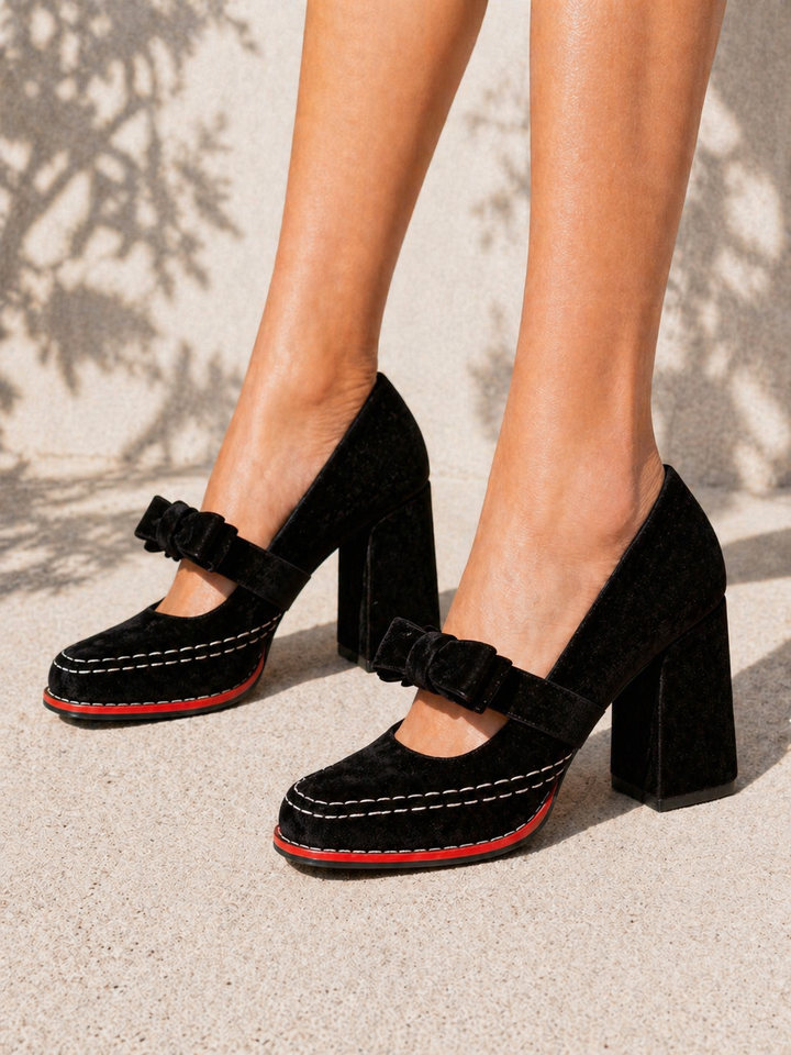 Women’s Mary Jane Heels with Bow