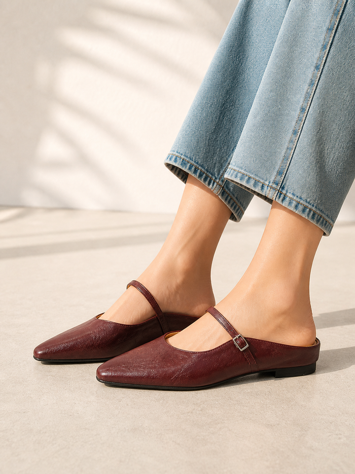 Women’s Mary Jane Mules with Pointed Toe