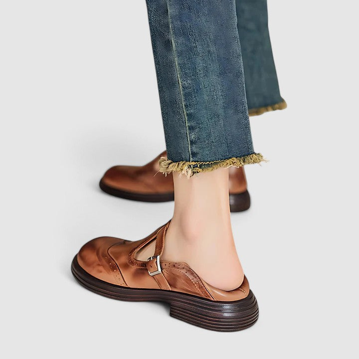 Women's Mary Jane Shoes with Orthopaedic Insole for Office Wear