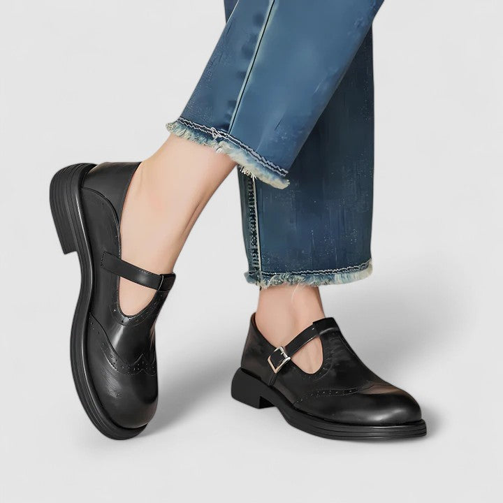 Women's Mary Jane Shoes with Orthopaedic Insole for Office Wear