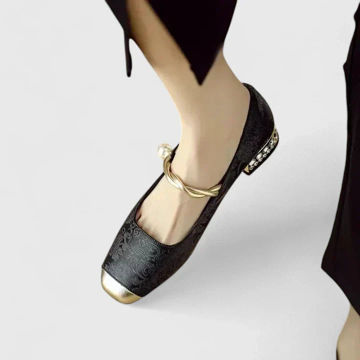 Women's Mary Jane Shoes with Pearl Strap for Everyday Wear