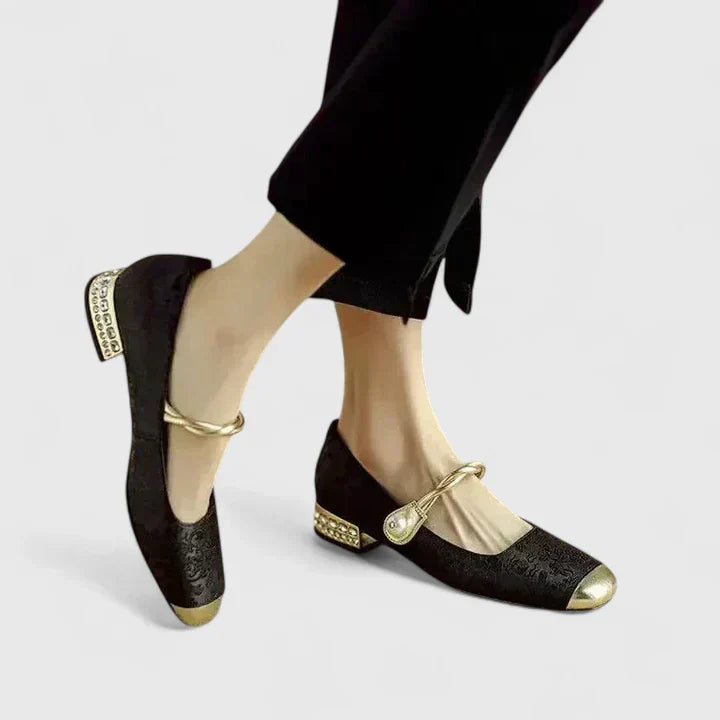 Women's Mary Jane Shoes with Pearl Strap for Everyday Wear