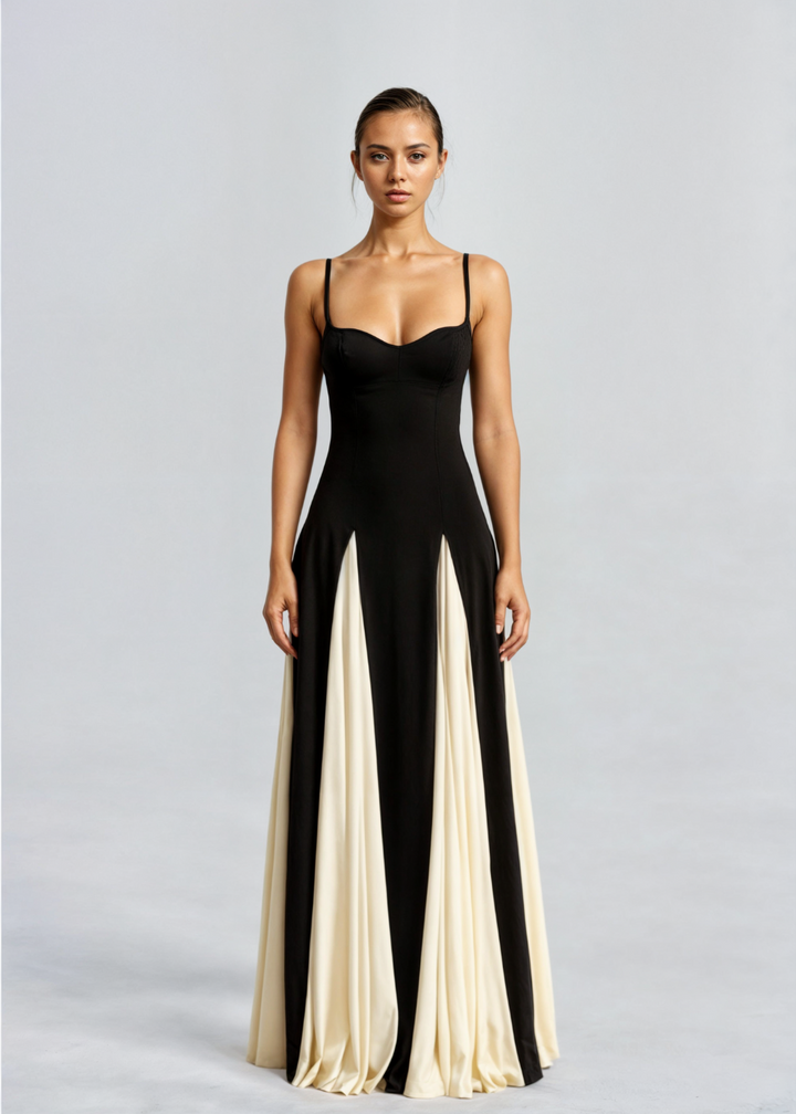Women’s Maxi Cocktail Dress with Sculpted Top