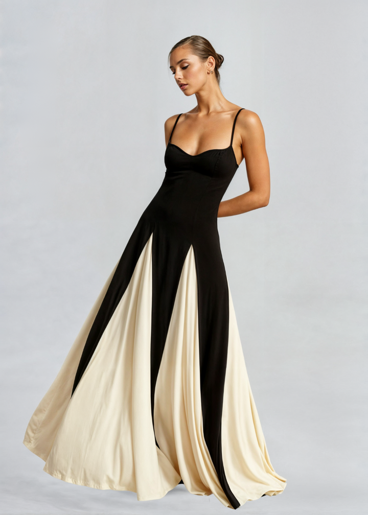 Women’s Maxi Cocktail Dress with Sculpted Top