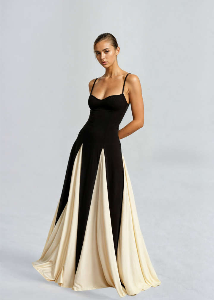 Women’s Maxi Cocktail Dress with Sculpted Top