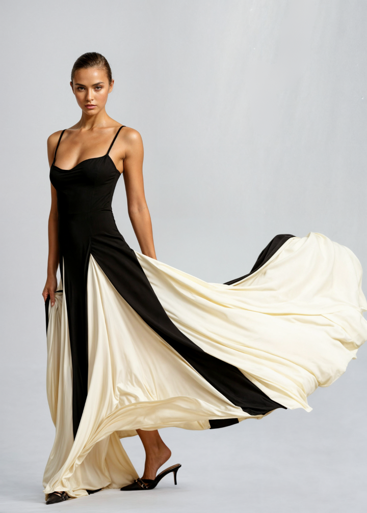 Women’s Maxi Cocktail Dress with Sculpted Top