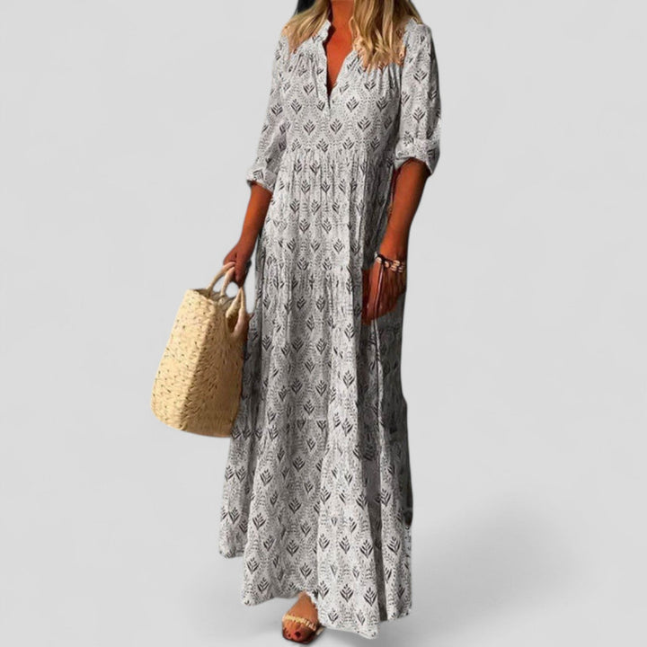 Women's Maxi Dress with Ethnic Print for Everyday Wear
