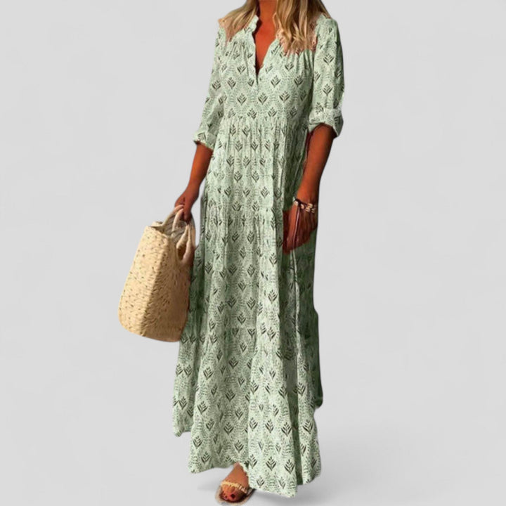 Women's Maxi Dress with Ethnic Print for Everyday Wear