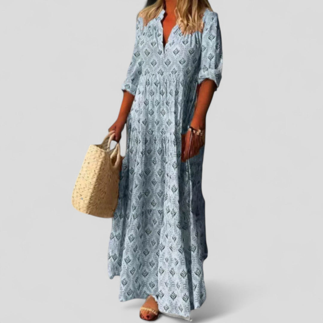 Women's Maxi Dress with Ethnic Print for Everyday Wear