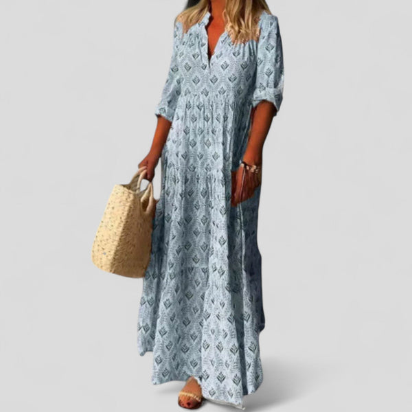 Women's Maxi Dress with Ethnic Print for Everyday Wear