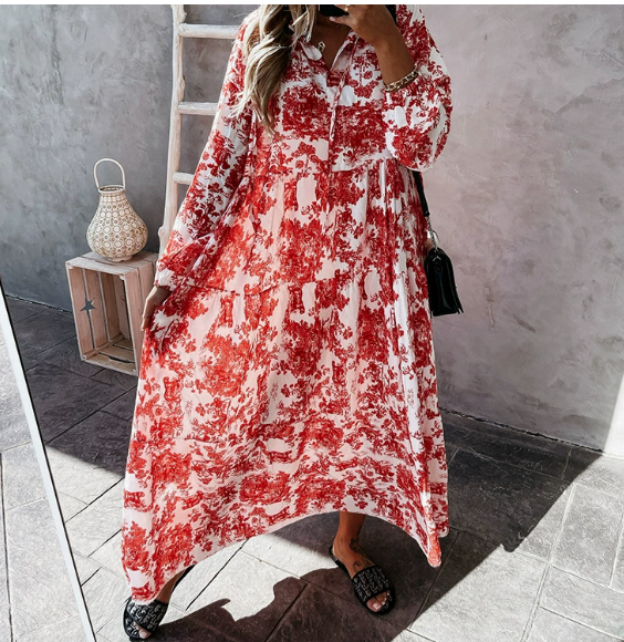Women's Maxi Dress with Figure-Flattering Fit for Evening