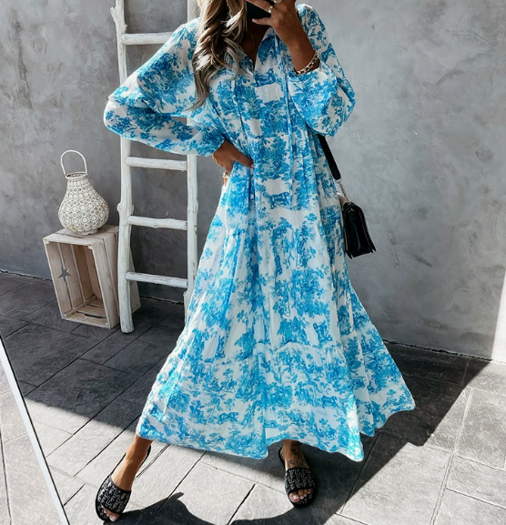 Women's Maxi Dress with Figure-Flattering Fit for Evening