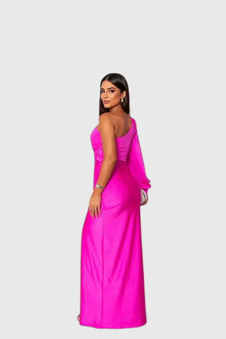 Women's Maxi Dress with One-Shoulder for Formal Events
