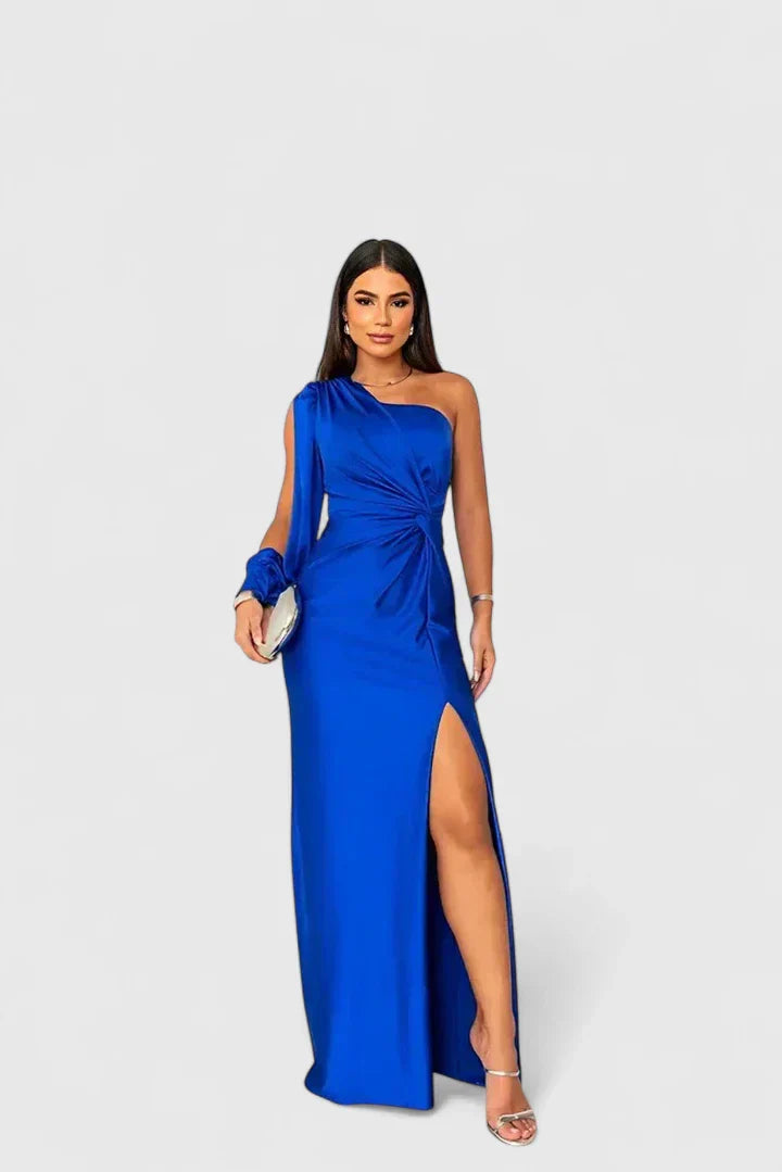Women's Maxi Dress with One-Shoulder for Formal Events