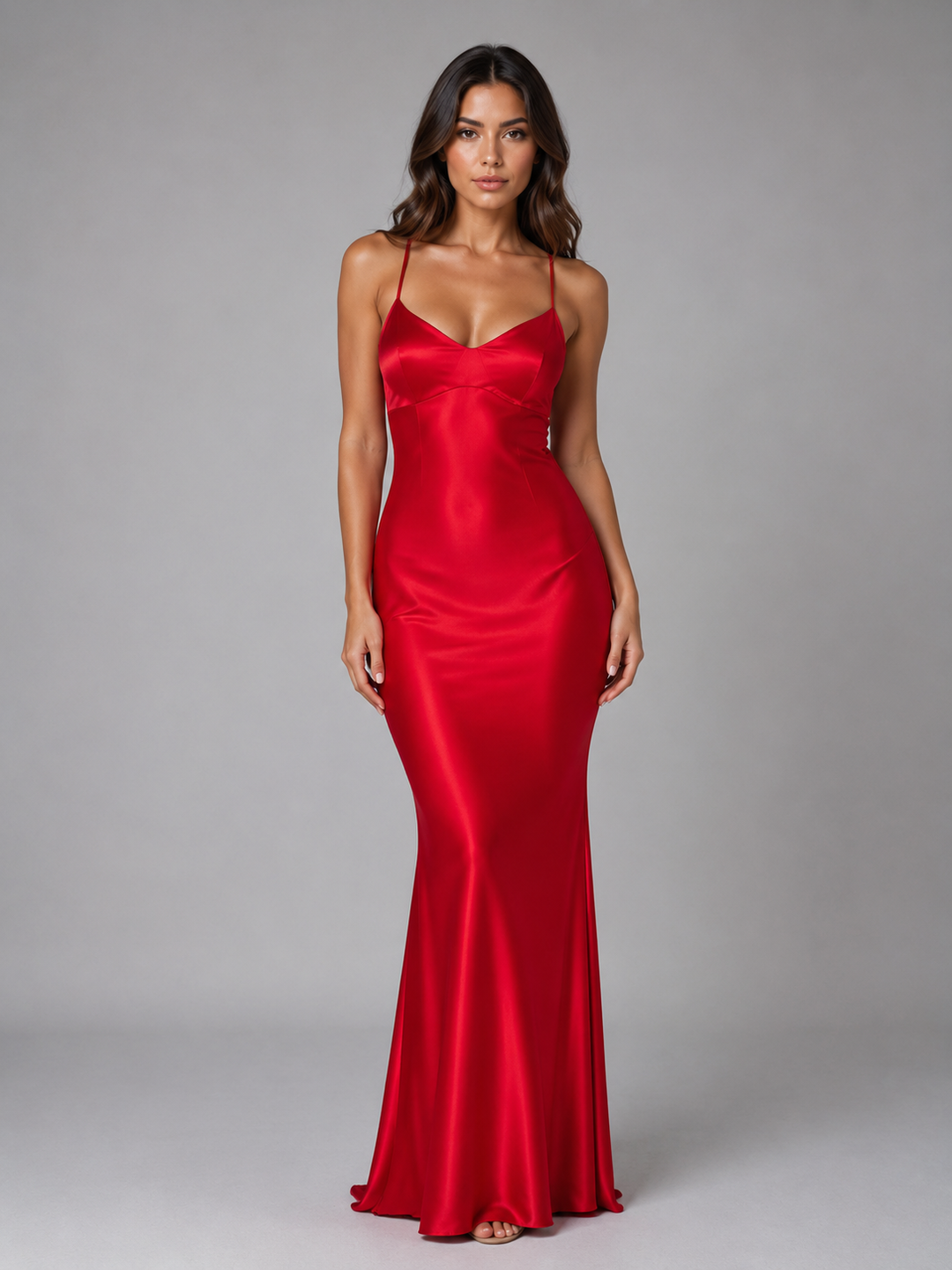 Women’s Maxi Dress with Open Back Lace-Up