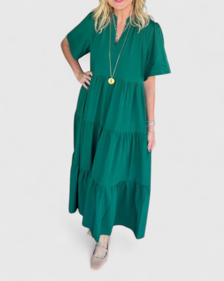 Women's Maxi Dress with Side Pockets for Brunch Casual