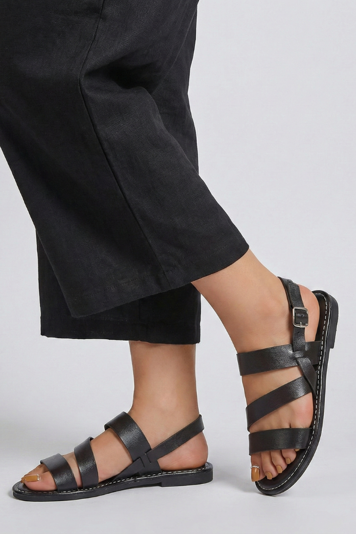Women's Modern Flat Sandals with Back Strap for Summer