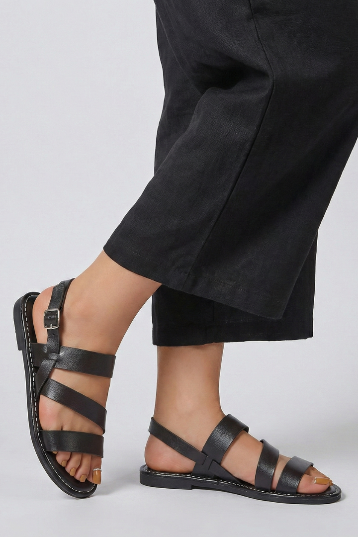 Women's Modern Flat Sandals with Back Strap for Summer