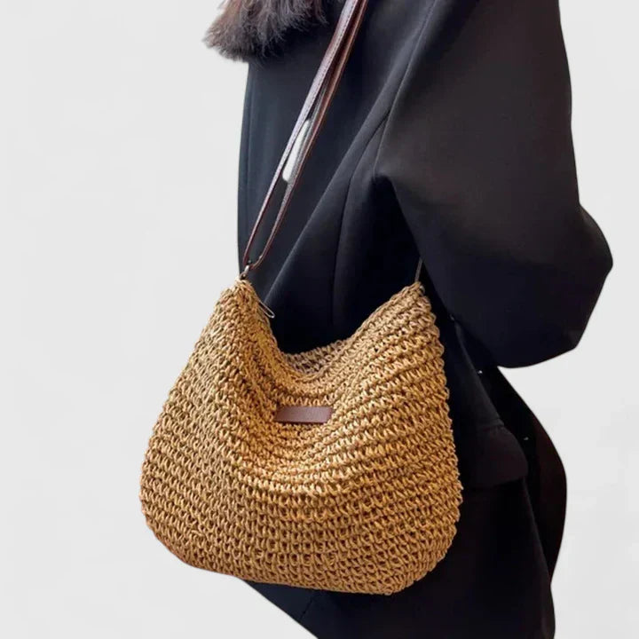 Women's Natural Style Shoulder Bag with Textured for Summer