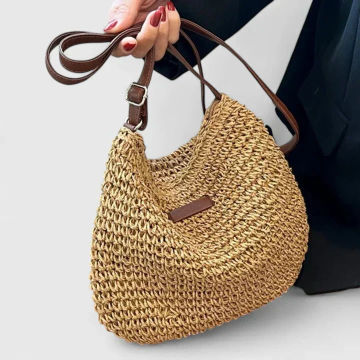 Women's Natural Style Shoulder Bag with Textured for Summer