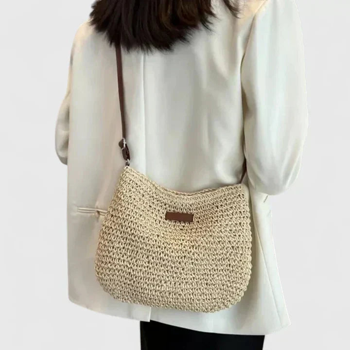 Women's Natural Style Shoulder Bag with Textured for Summer