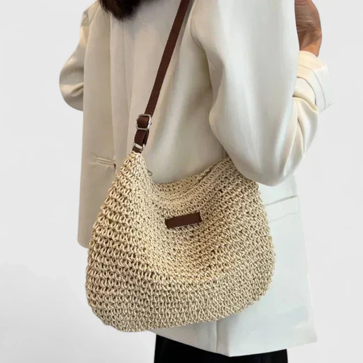 Women's Natural Style Shoulder Bag with Textured for Summer
