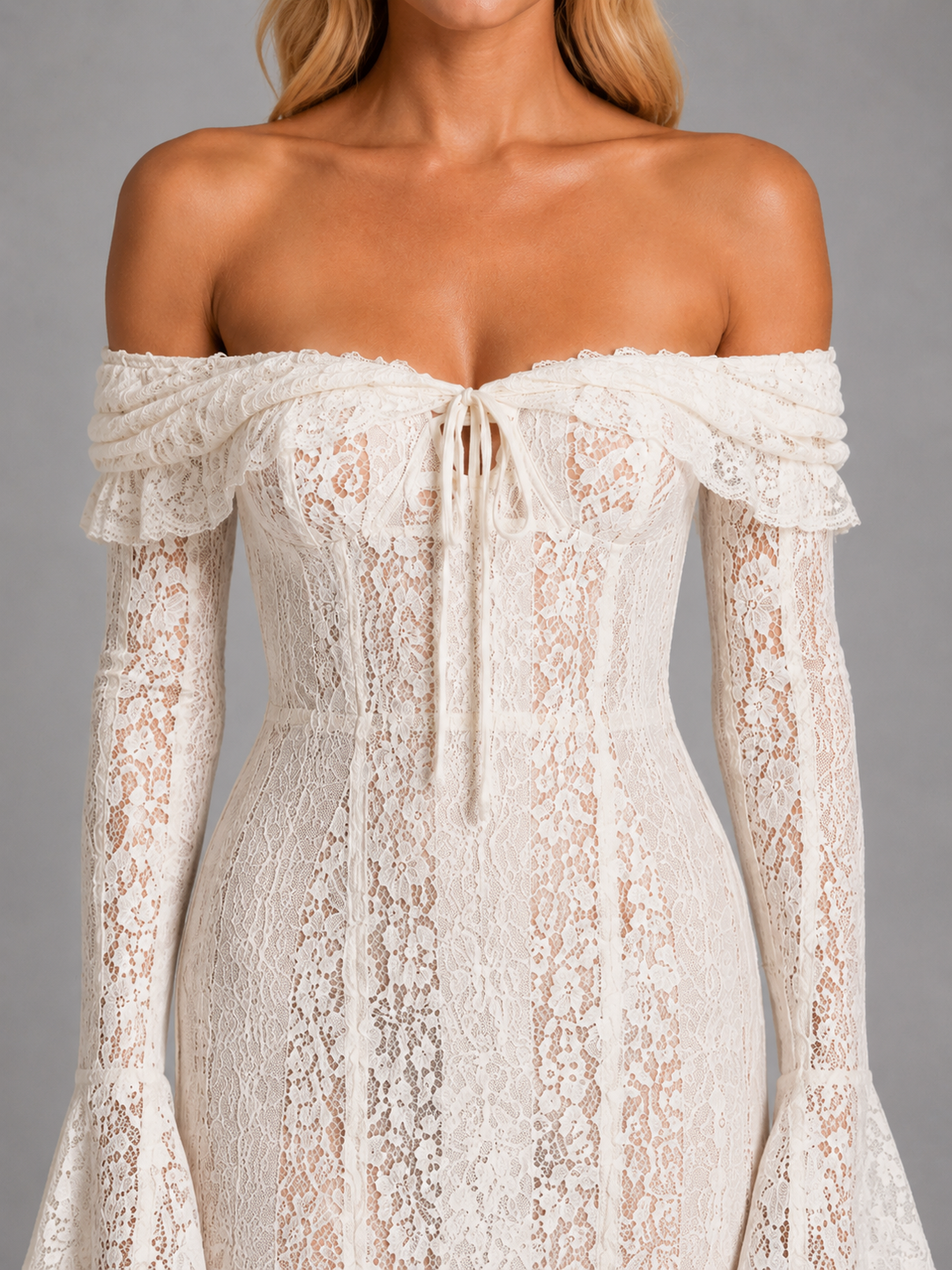 Women’s Off-Shoulder Maxi Dress with Cutouts