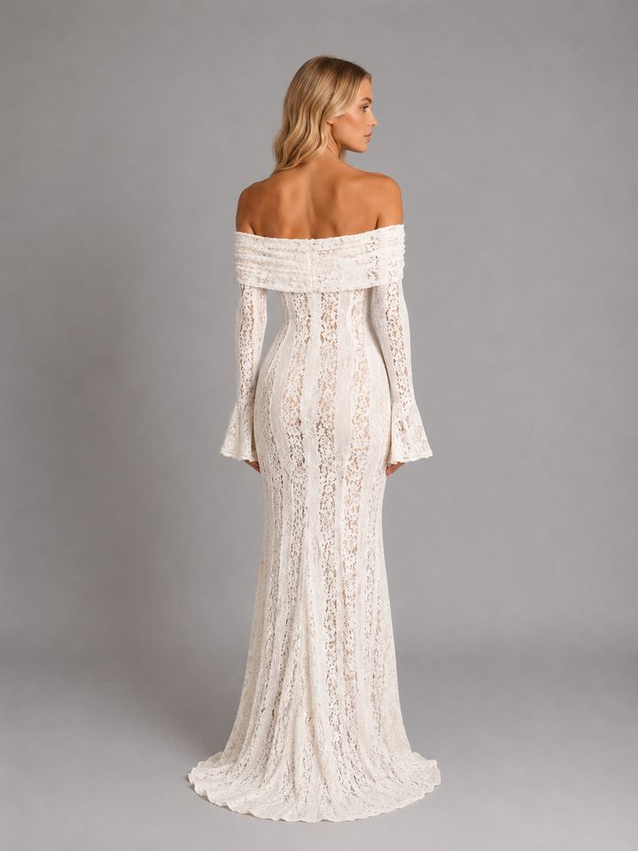 Women’s Off-Shoulder Maxi Dress with Cutouts