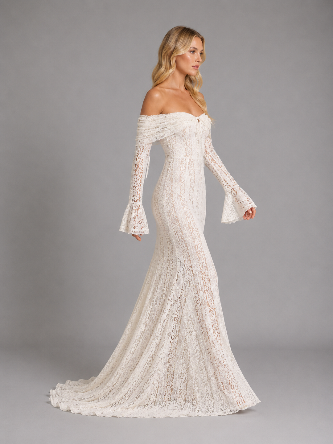 Women’s Off-Shoulder Maxi Dress with Cutouts