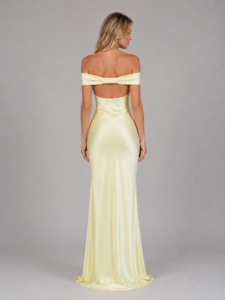 Women’s Off-Shoulder Maxi Dress with Flattering Silhouette