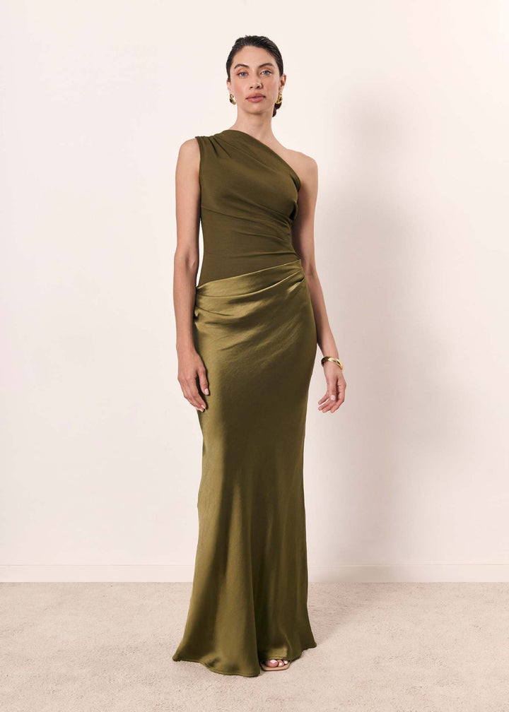 Women's One-Shoulder Dress with Asymmetric Neckline Weddings