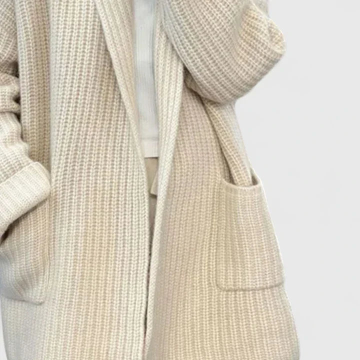 Women's Open-Front Cardigan with Pockets for Layering