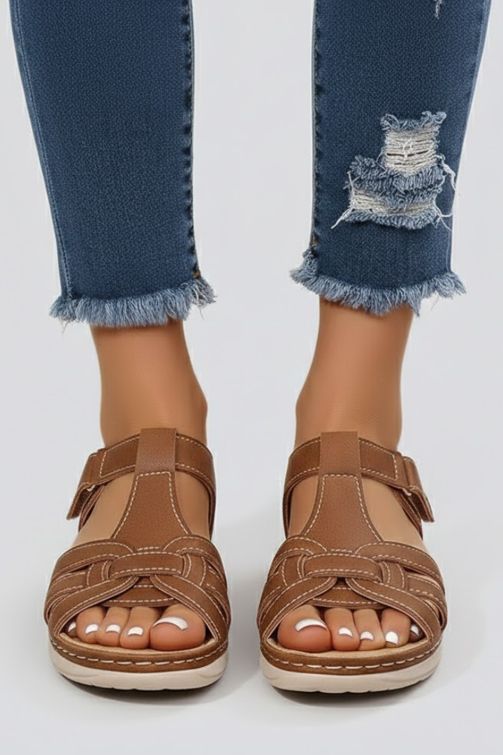 Women's Open Toe Strap Sandals for Casual Summer Outings