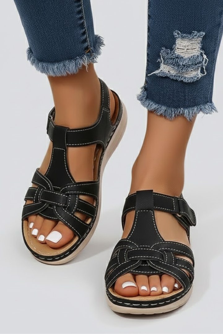 Women's Open Toe Strap Sandals for Casual Summer Outings