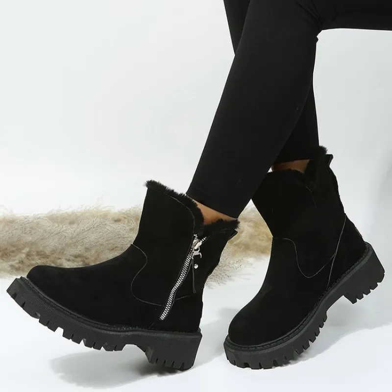 Women's Orthopaedic Ankle Boots with Fur Cuff for Winter