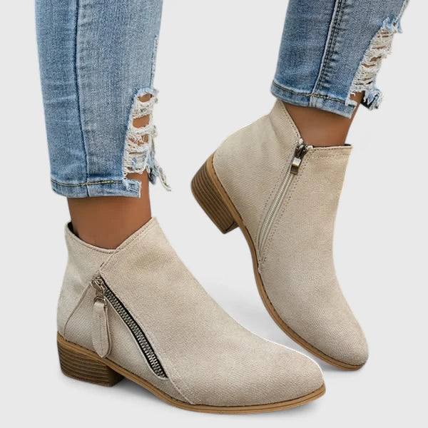 Women's Orthopaedic Boots with Zip for Casual City Wear