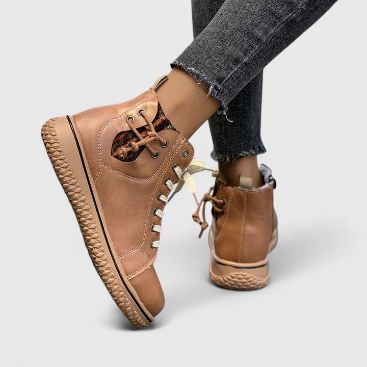 Women's Orthopaedic Boots with knit collar for autumn wear