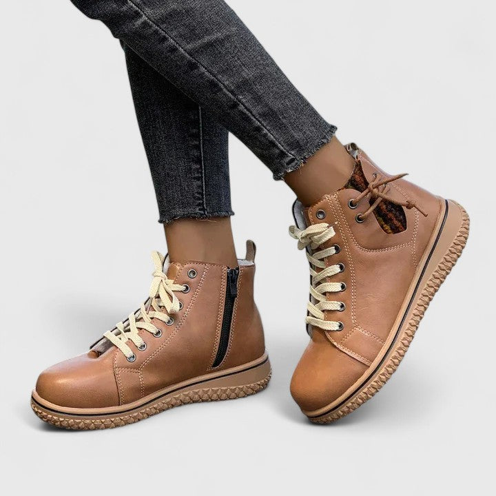 Women's Orthopaedic Boots with knit collar for autumn wear