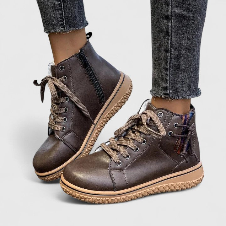 Women's Orthopaedic Boots with knit collar for autumn wear