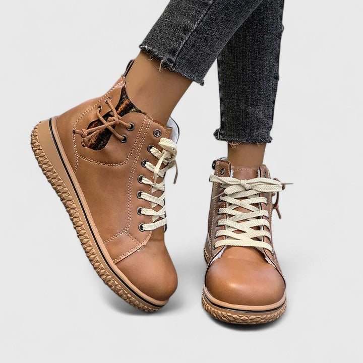 Women's Orthopaedic Boots with knit collar for autumn wear