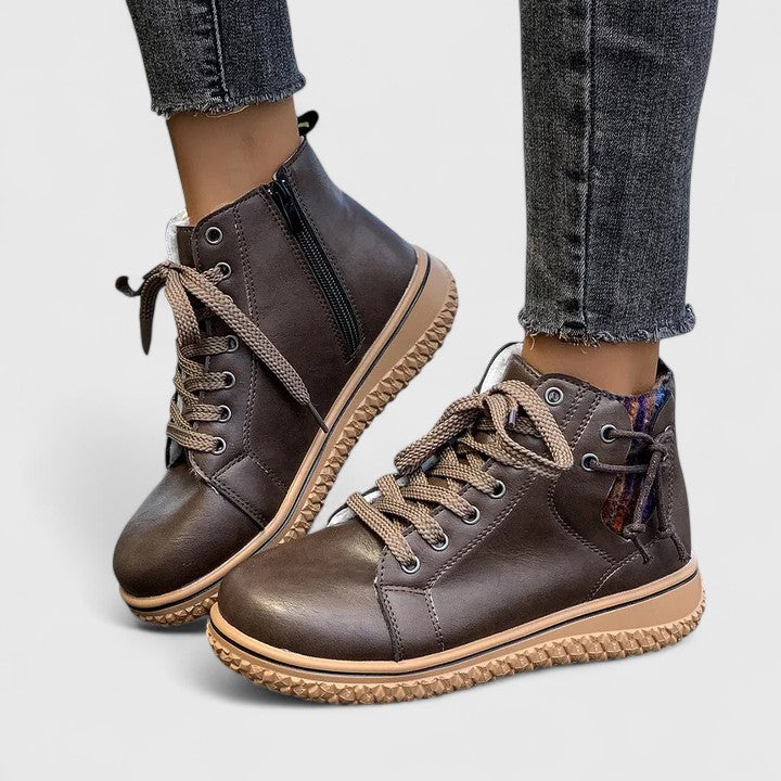 Women's Orthopaedic Boots with knit collar for autumn wear