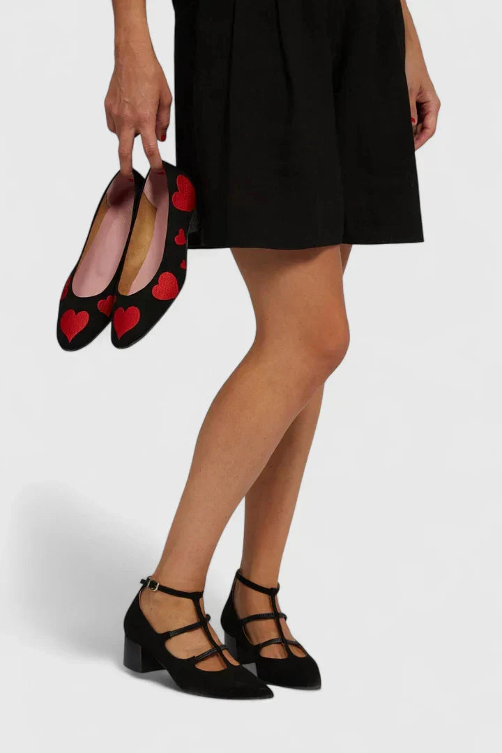 Women's Orthopaedic Heels with Distinctive Heel Design for Work