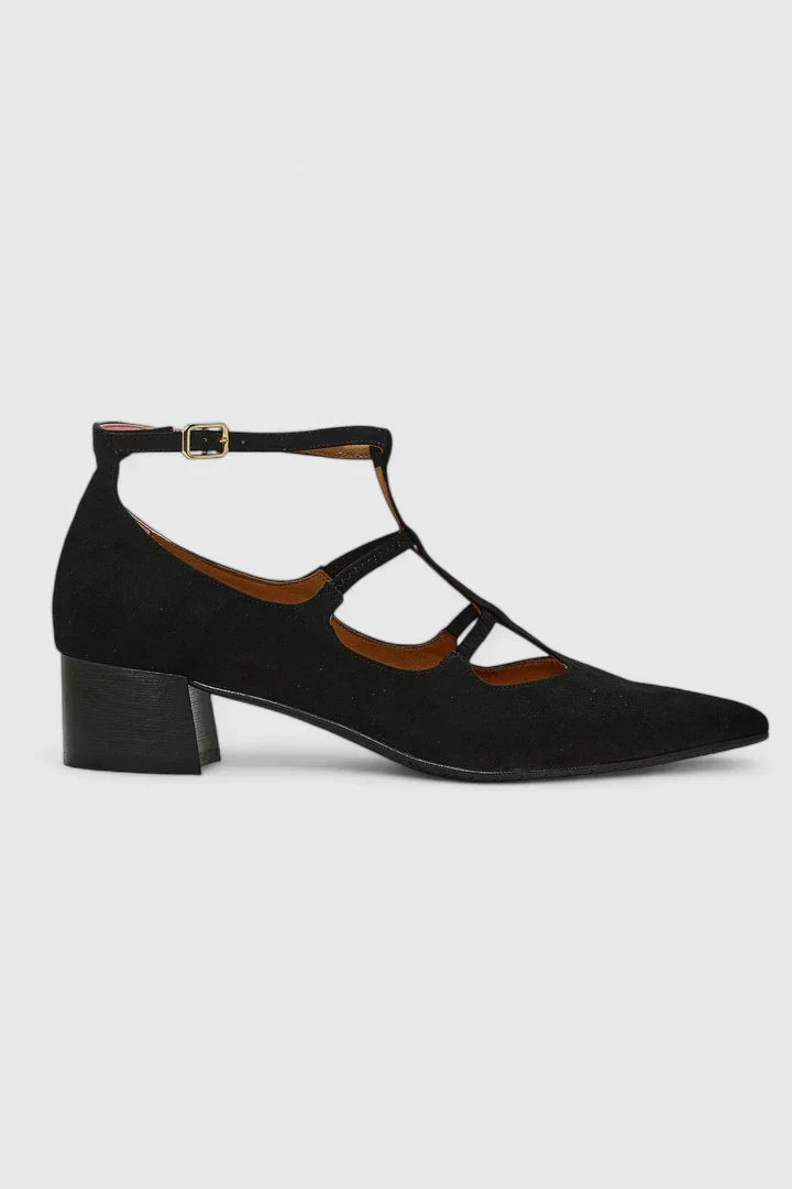 Women's Orthopaedic Heels with Distinctive Heel Design for Work