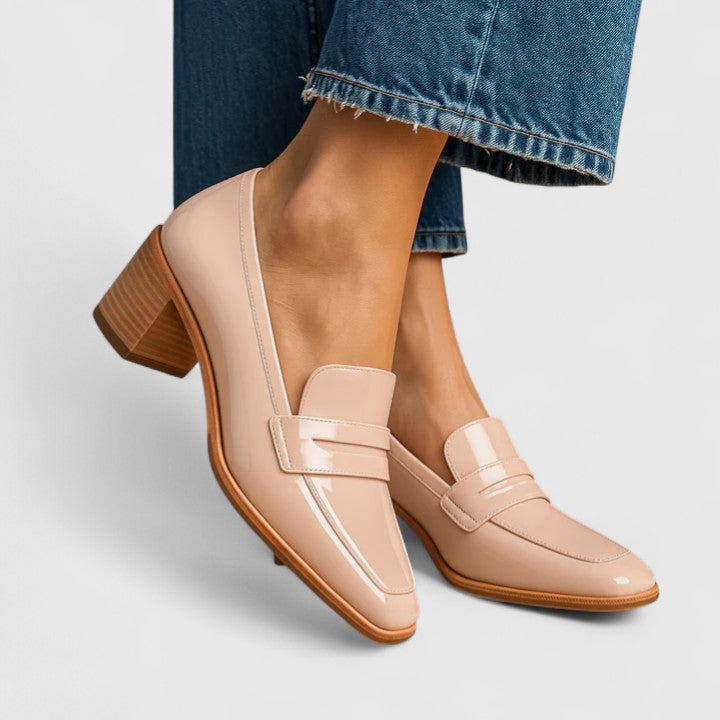 Women's Orthopaedic Loafers with mid-height heel for work