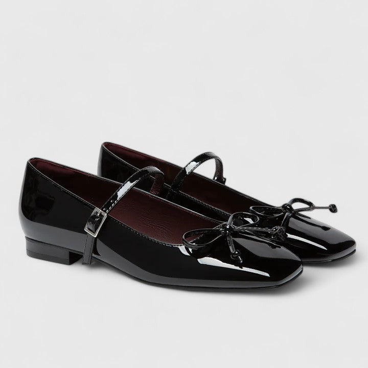 Women's Orthopaedic Square Toe Ballet Flats with Strap