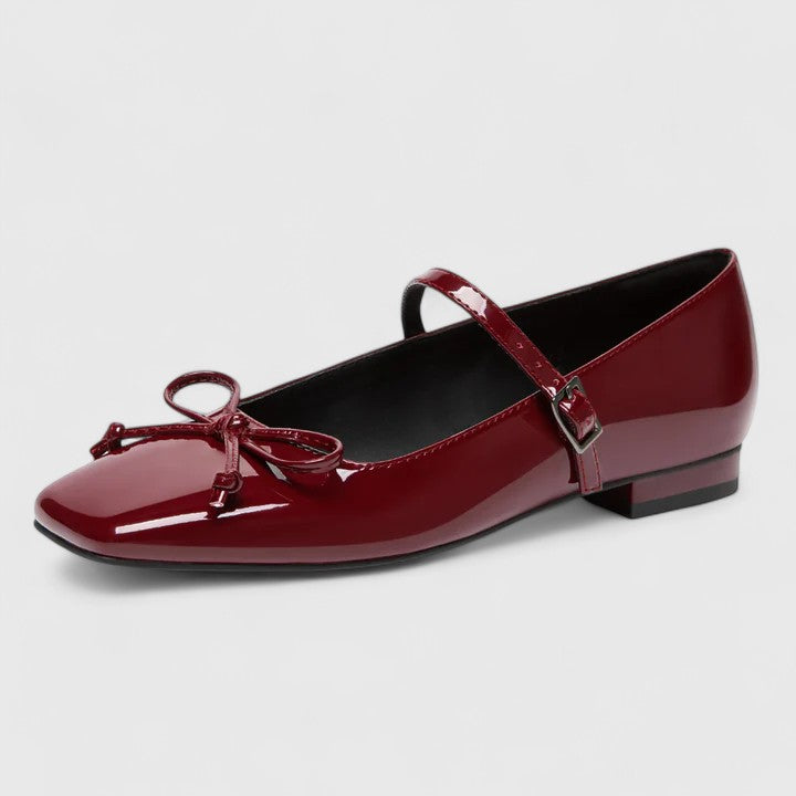 Women's Orthopaedic Square Toe Ballet Flats with Strap