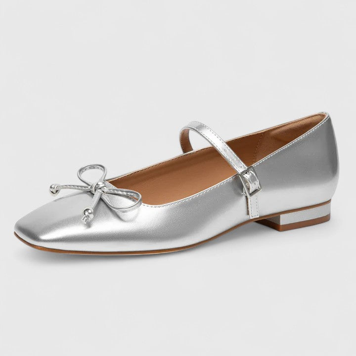 Women's Orthopaedic Square Toe Ballet Flats with Strap